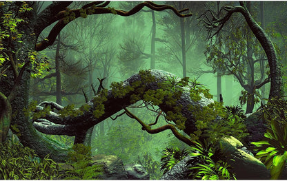 Rock Wall Reptile Habitat Background Greenery-Infused Room Vertical Moss Wall Terrarium Background Nature's Embrace Tropical Green Plants Fish Tank Background Moss Wall Aquarium Background 24x16in - Image 13