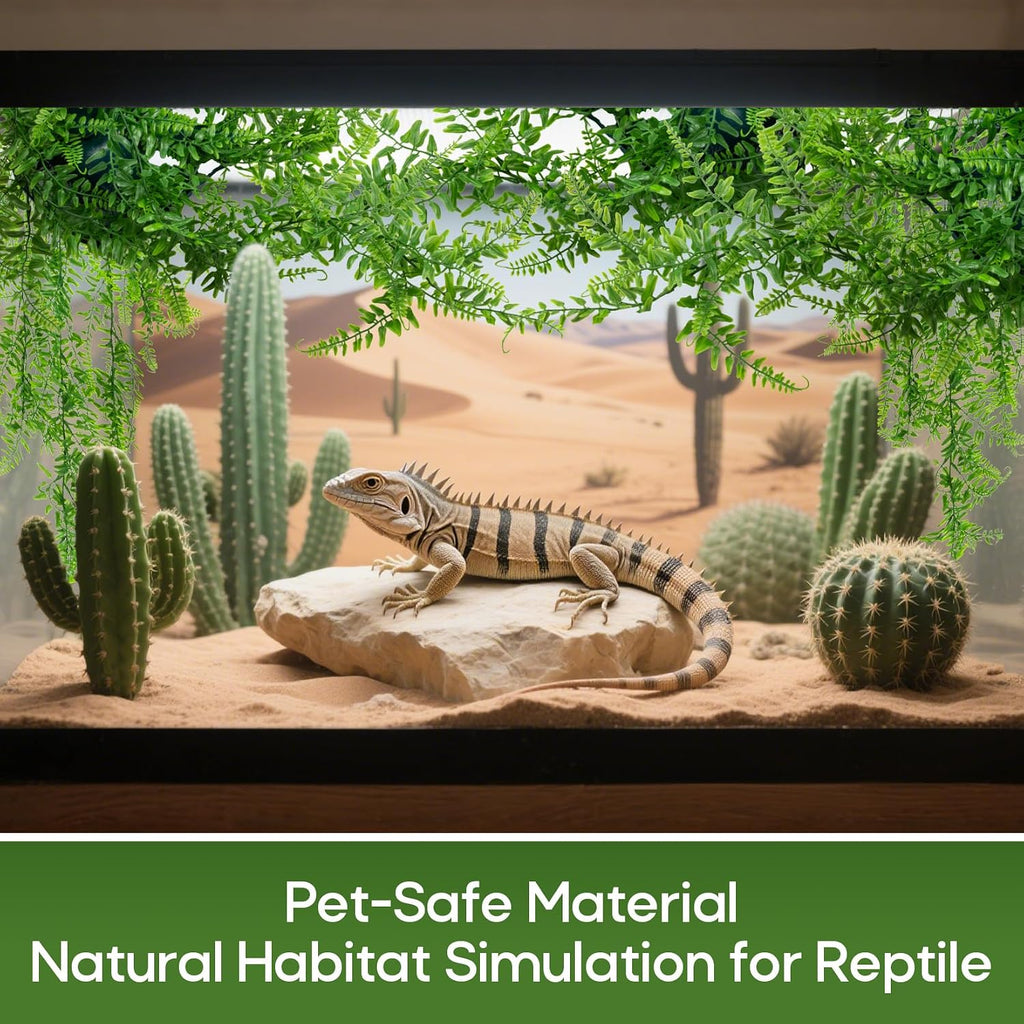 Rainflow artificial greenery foliage for reptile habitat decoration
