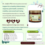 Dr. Judy Morgan Feline Essentials label details showing PEA ingredients