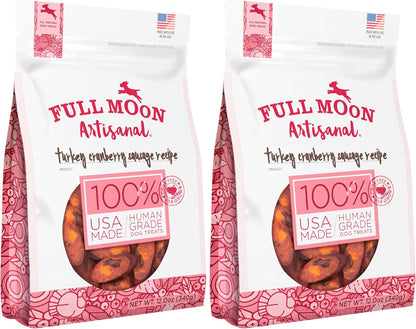 Authentic imported Full Moon turkey dog treats 12 oz