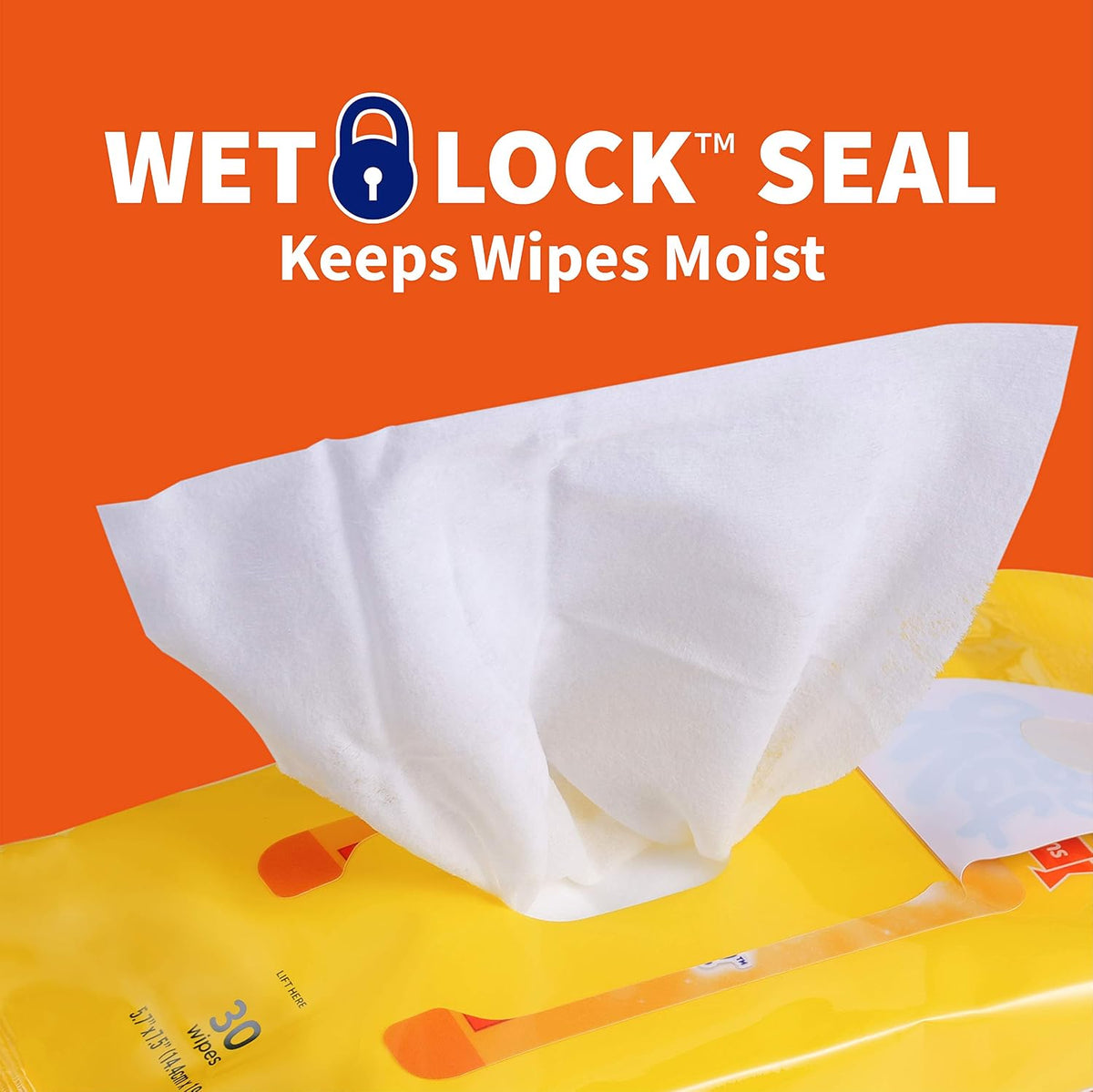 Dog paw and butt cleaning wipes in Tropical Splash scent close up