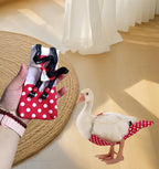 2 Pack Chicken Diapers for Hens, Roosters, Diapers for Ducks, Ducklings, Reusable Pet Diaper with Bow Ties Waterproof Poultry Nappies for Geese Pet Ducks,Red Polka Dots&Banana,L - Image 7