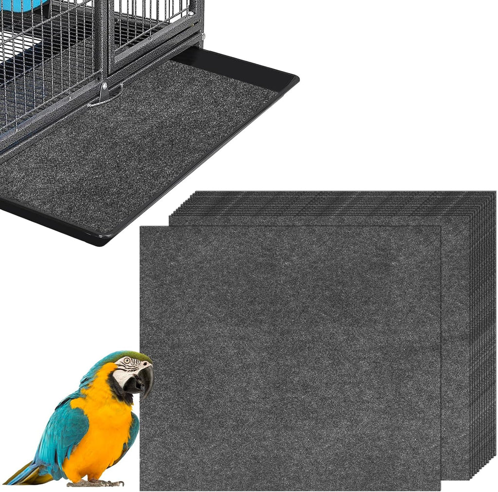 Tababao disposable bird cage liners front view showing stack of 16 x 20 inch cushion mats
