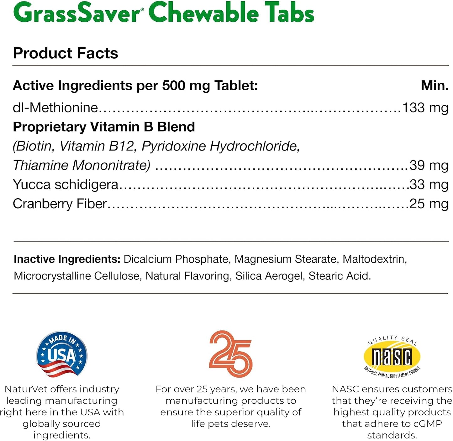 NaturVet supplement bottle with feeding guide visible
