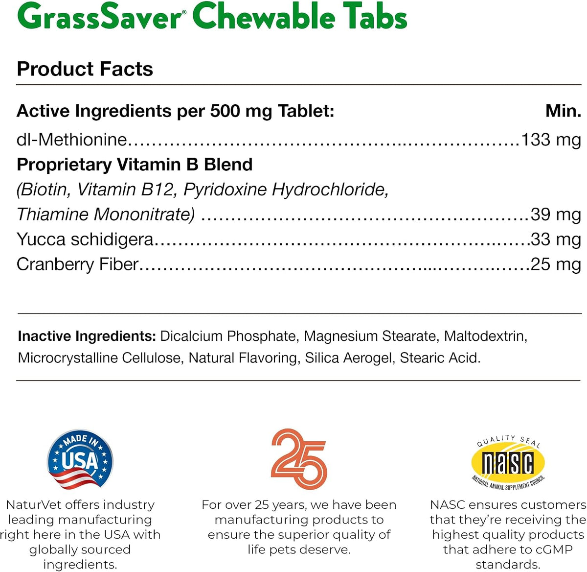 NaturVet supplement bottle with feeding guide visible