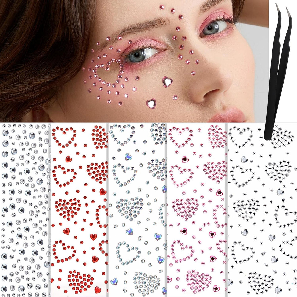YGDZ face gems 5 sheets set front view