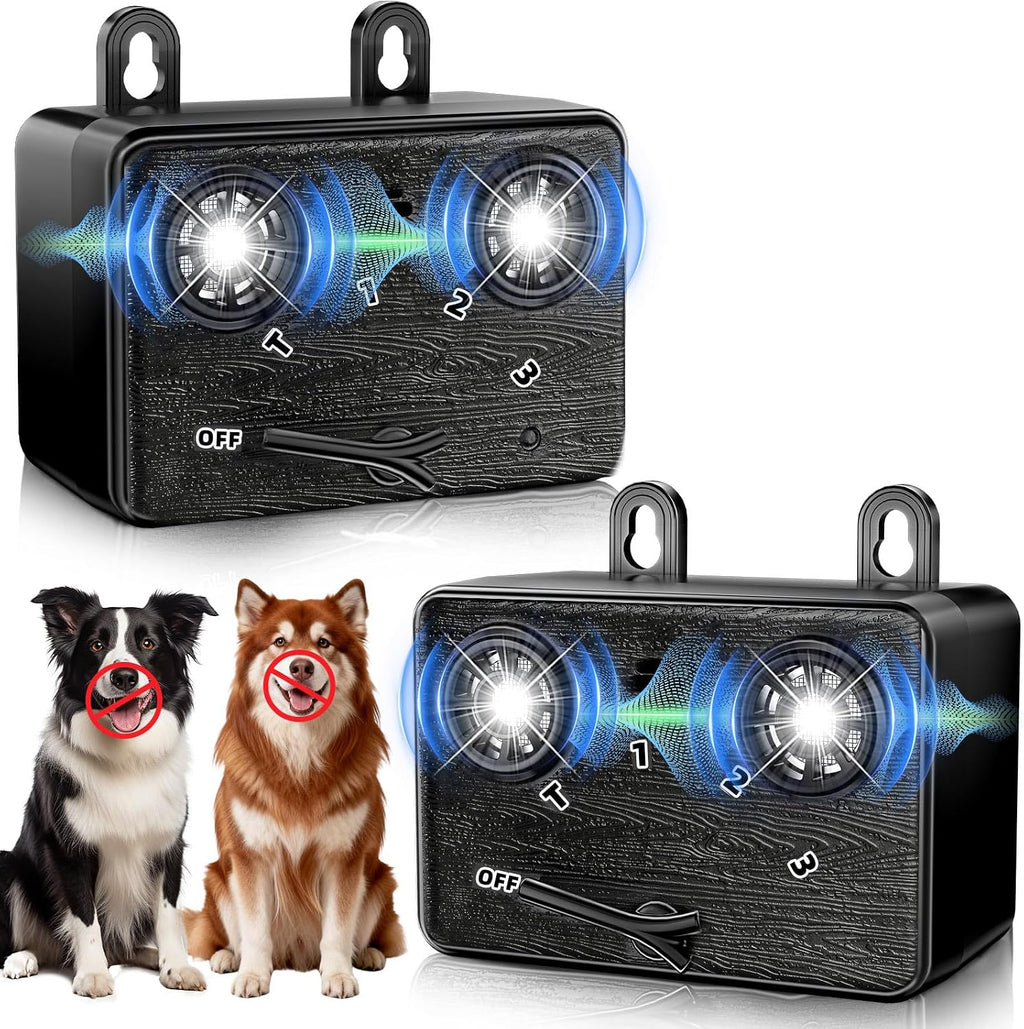 Cbersmg 2-pack anti barking device front view