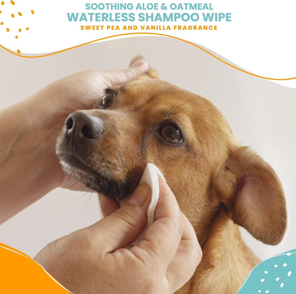 Side view of Nootie waterless shampoo wipes packaging