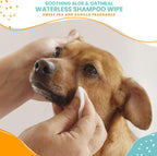 Side view of Nootie waterless shampoo wipes packaging