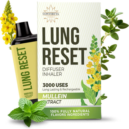 CONVERTTA Lung Detox Rechargeable Mullein Diffuser Pen front view herbal inhaler