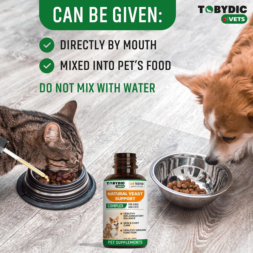 Tobydic herbal liquid drops for pet allergy relief and paw licking prevention