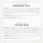 Nutritional information panel on the cat food package