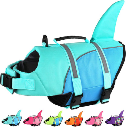 Doglay Dog Shark Life Jacke,Superior Buoyancy Dog Life Vest with Rescue Handle Reflective Stripes & Shark Fin, Ripstop Pet Preserver Swim Vest for Small Medium Large Dogs - Image 14