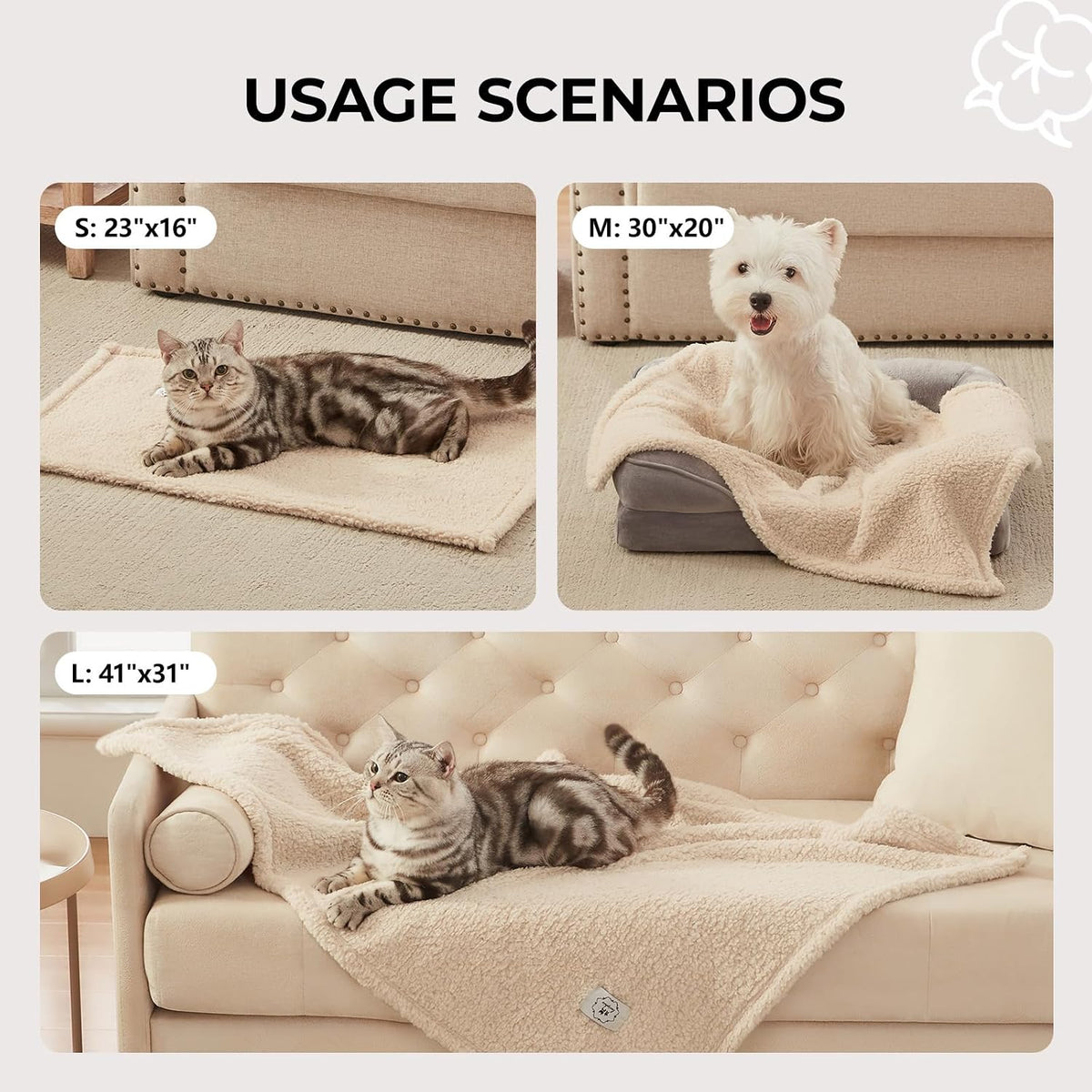 Machine washable soft sherpa dog crate mat and travel liner close up