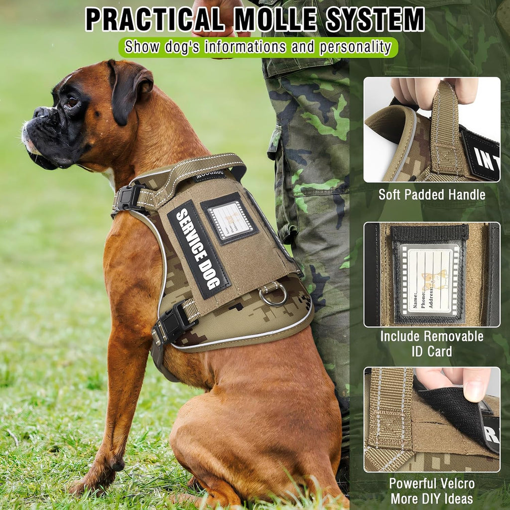 Heavy duty pet training harness with dual metal D rings and breathable air mesh lining close up