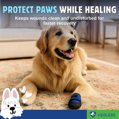 Healers dog bootie showing non-slip sole texture