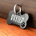 Ultra Joys custom pet identification tag reverse side displaying laser engraved contact phone numbers.