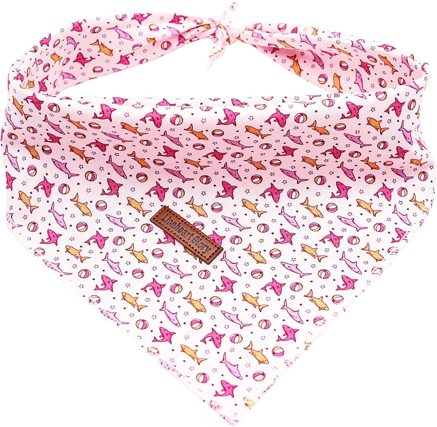 Lionheart Glory soft washable festive dog scarf spread flat