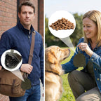 Side profile of Tweruna portable snack bag for dogs