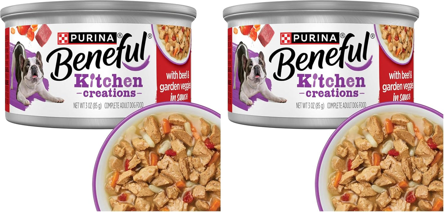 Purina Beneful Kitchen Creations With Beef, Chicken, or Lamb Wet Dog Food Variety Pack - (Pack of 30) 3 oz. Cans - Image 14