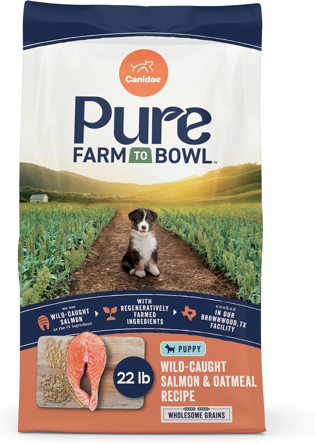 Canidae Pure Farm to Bowl Dry Puppy Dog Food - Balanced Nutrition - Limited Ingredient Formula - Grain, Wheat & Soy-Free - Puppy-Friendly - 4 lb - Wild-Caught Salmon & Oatmeal Recipe - Image 13