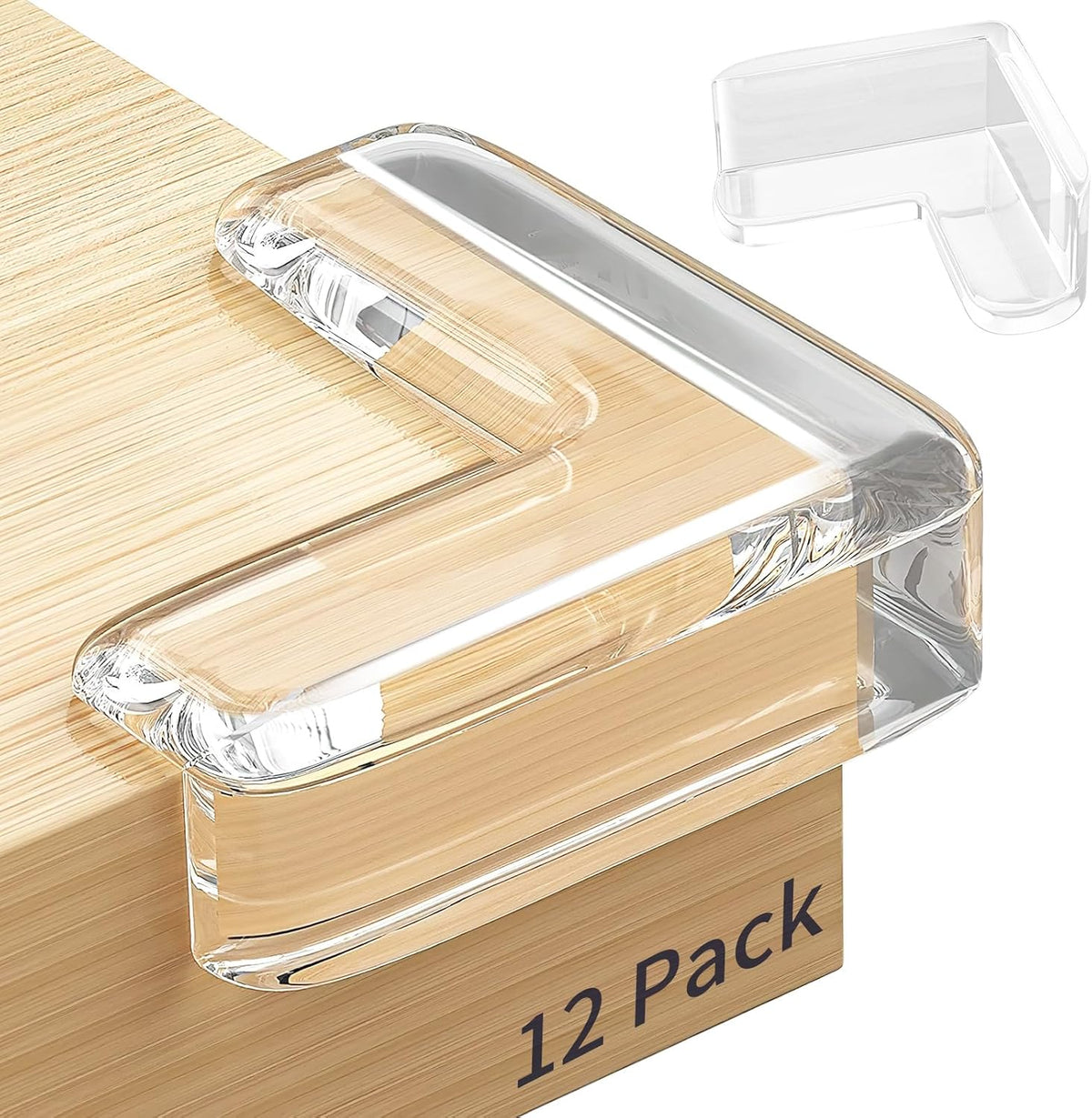Omiliv 12 pack clear silicone corner protectors for furniture