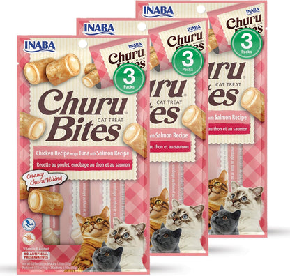 Nutritional information label for Inaba cat treats