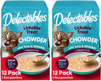Delectables Lickable Treat Chowder Wet Cat Treat with Real Tuna & Whitefish, Food Topper, Hydrating, Grain-Free, No Fillers, By-Products, Added Preservatives, 1.4oz Pouch, 12ct - Image 13
