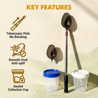 Adjustable long pee stick extended fully for large dog urine collection