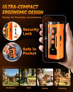 Side profile of iBurr portable bark stopper with wrist strap