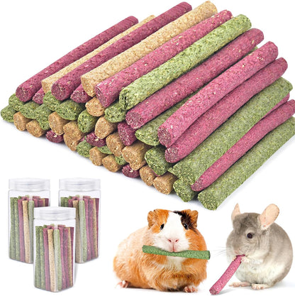 ERKOON Timothy Hay Sticks,Rabbit Chew Toys for Teeth Natural Molar Sticks Rabbits Treats for Bunnies, Chinchilla Guinea Pigs, Gerbil, Hamster (25 Pcs) - Image 10