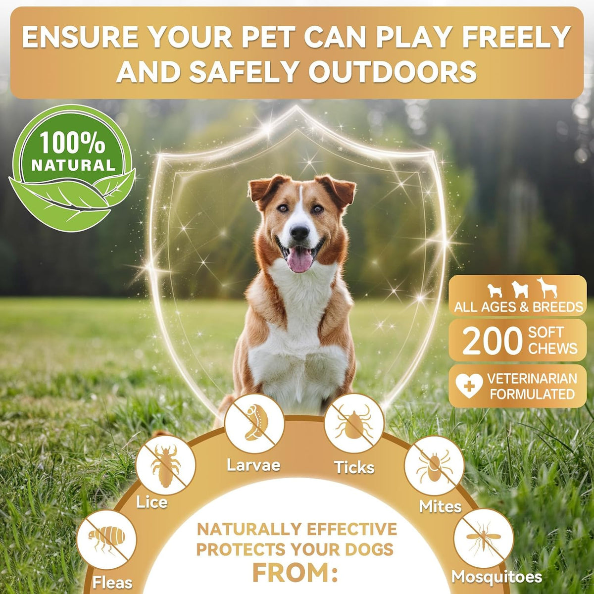 Cudory flea and tick prevention chews daily dosage chart by dog weight