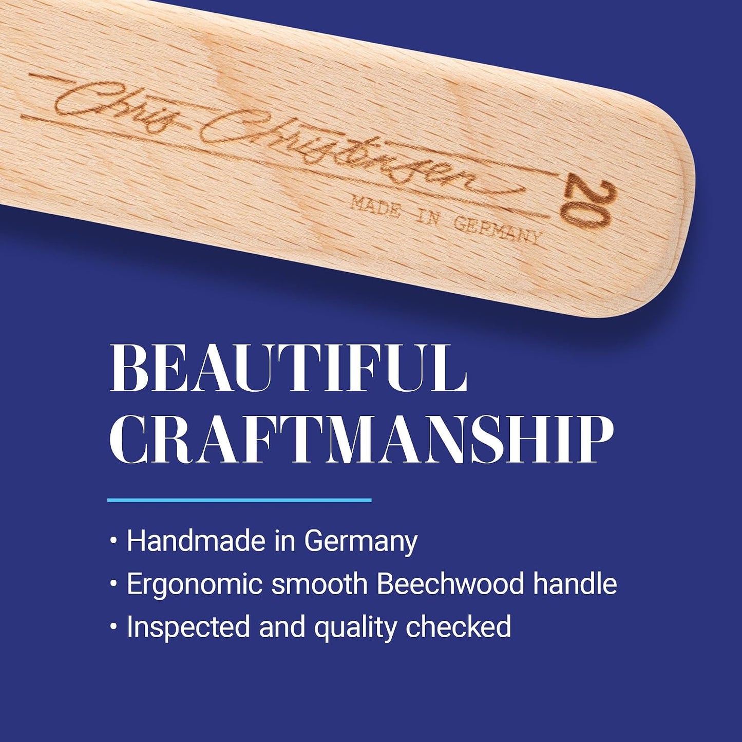Ergonomic wooden pet brush from Chris Christensen original series collection