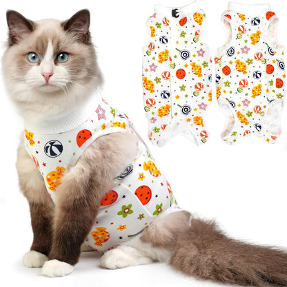 Hpetppy Cat Recovery Suit After Surgery, Breathable Cat Surgery Recovery Suit for Spay Abdominal Wounds or Skin Diseases, E-Collar Alternative Wear for Small Male Female Pets (Dark Grey, L) - Image 13