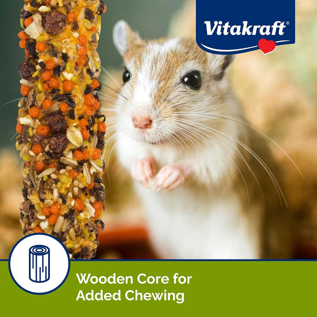 Hamster enjoying Vitakraft crunchy wood stick