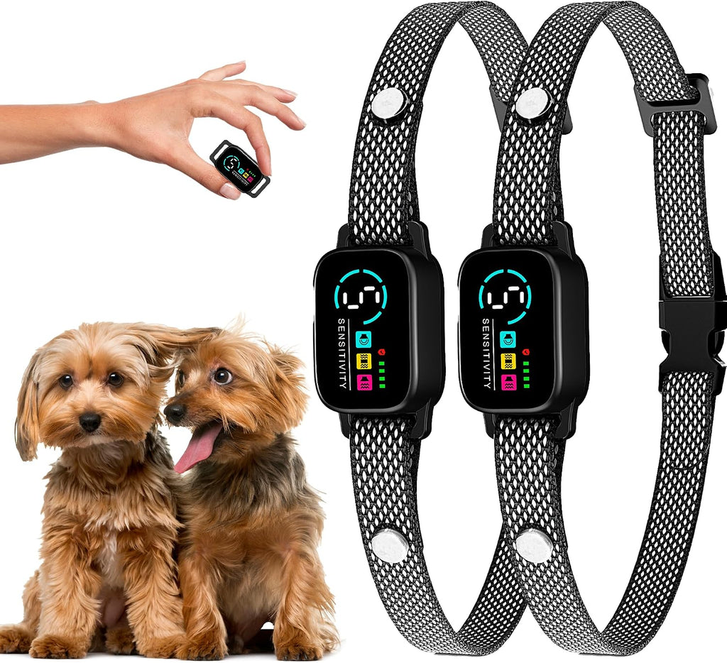 Bark Collar for Small Dogs 8-40 Ibs - No Shock Anti Barking Collar with Al Chip - 3 Modes & 5 Sensitivity Levels - Waterproof, Rechargeable, Magnetic Charging - Humane, Effective Training (Black) - Image 10