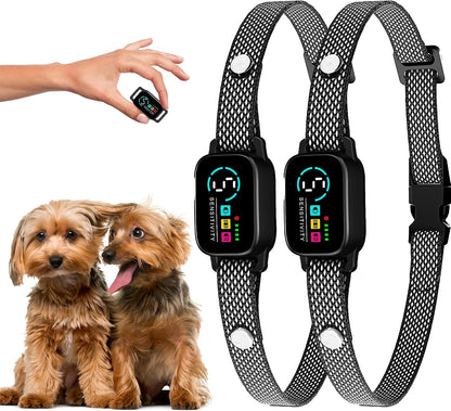 Bark Collar for Small Dogs 8-40 Ibs - No Shock Anti Barking Collar with Al Chip - 3 Modes & 5 Sensitivity Levels - Waterproof, Rechargeable, Magnetic Charging - Humane, Effective Training (Black) - Image 10