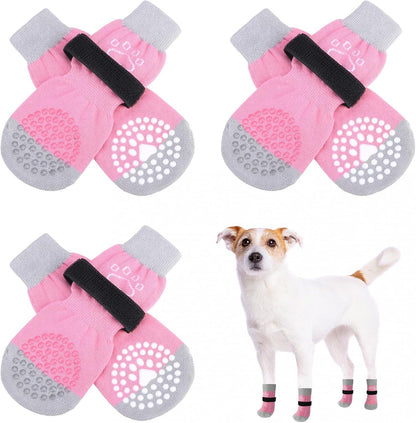 SCENEREAL Anti Slip Dog Sock to Prevent Licking Paws for Hardwood Floors, Boots & Paw Protector Shoes for Hot/Cold Pavement with Grippers, Double Sides Grips for Small Medium Large Senior Dogs - Image 11