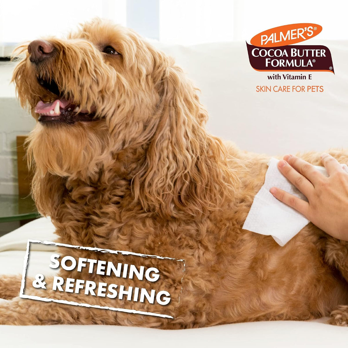 Moisturizing cocoa butter dog wipes for gentle daily care