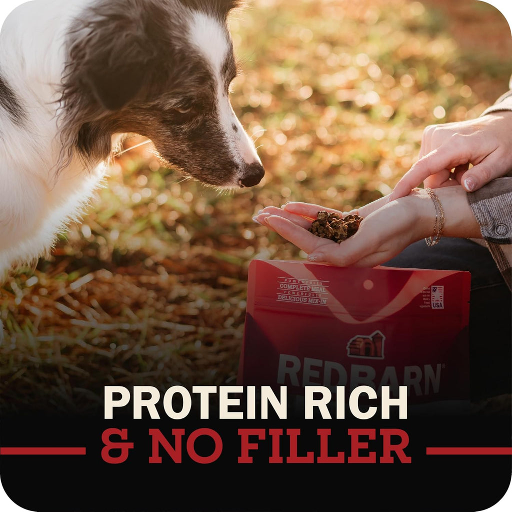 Omega three salmon oil infused air dried pet food back view instructions