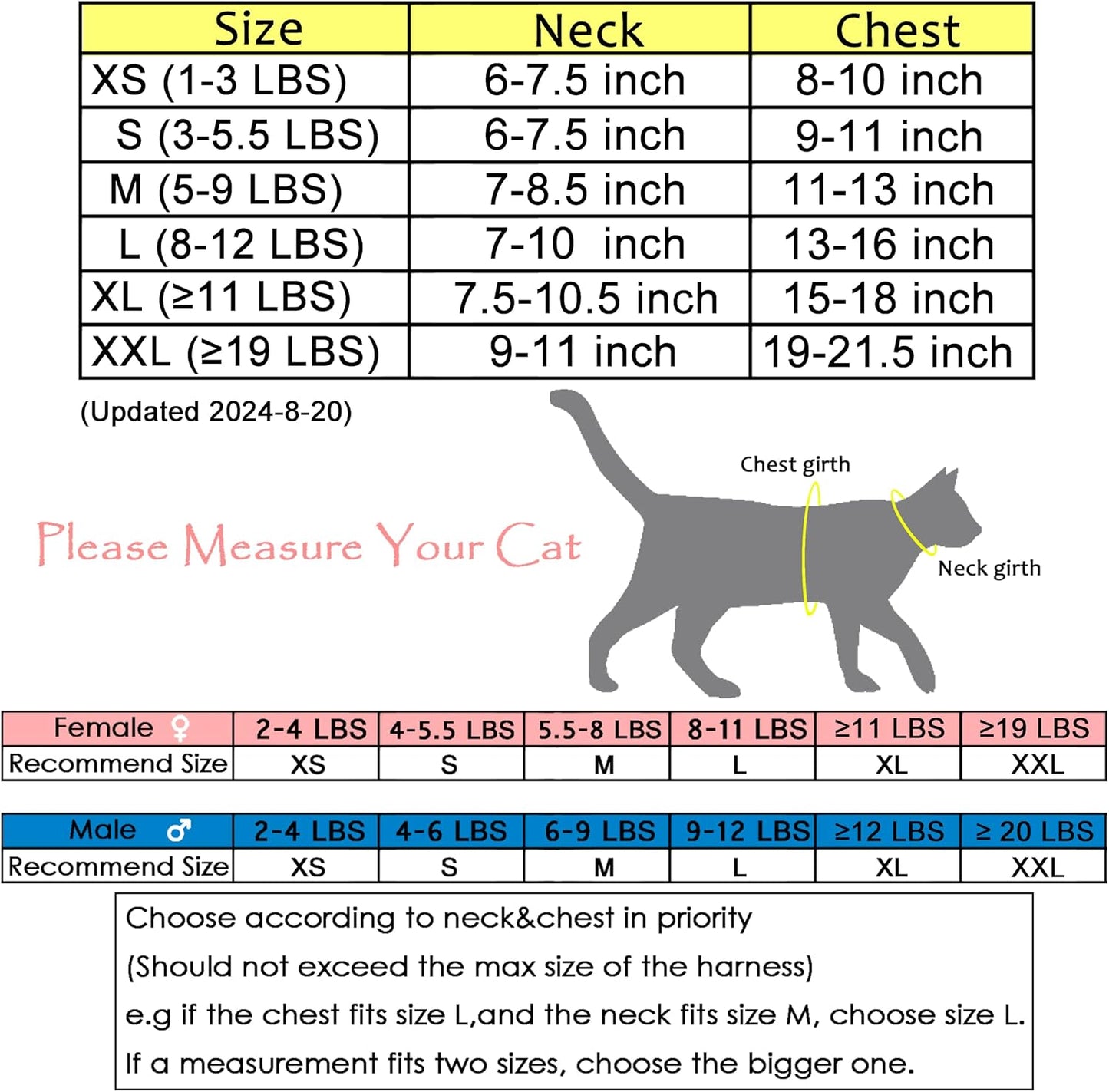 Adjustable padded mesh cat jacket with leash set for large cats