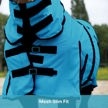 Resistance full body bug shield summer riding rug featuring wide tail flap protection