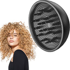 LAMPICK Hair Dryer Diffuser front view showing honeycomb design for curly hair.