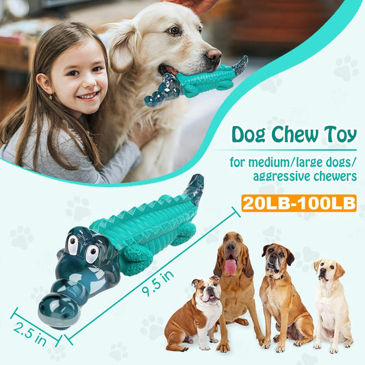 Jeefome tough rubber and nylon dog toy for large breeds