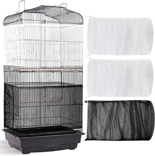 Shappy Large Adjustable Bird Cage Cover front view on cage