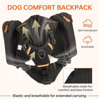 Close up view of the quick-poop bag dispenser on the left pocket.