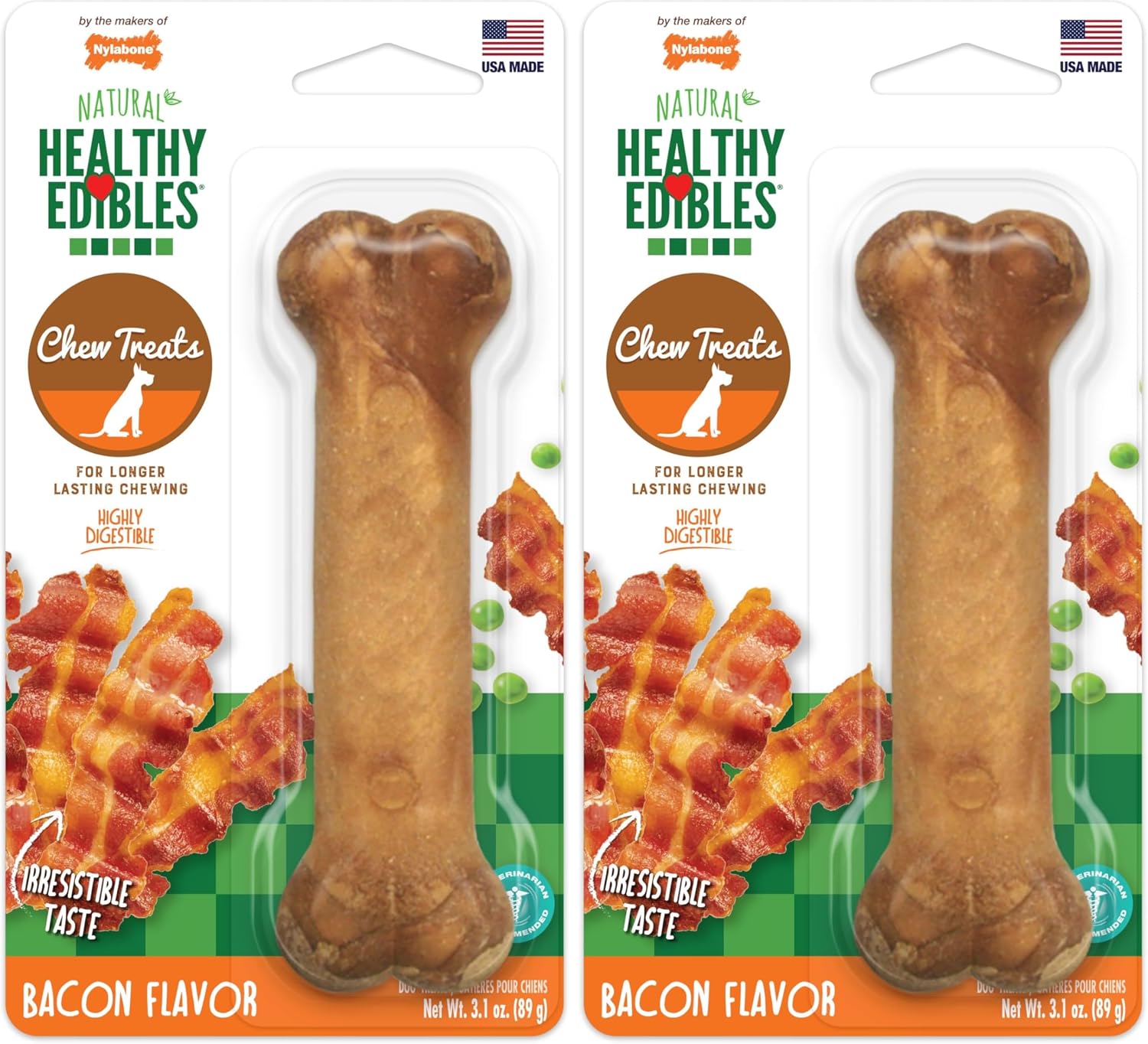 Nylabone Healthy Edibles Natural Dog Chews Long Lasting Roast Beef Flavor Treats for Dogs, Medium/Wolf (2 Count) - Image 15