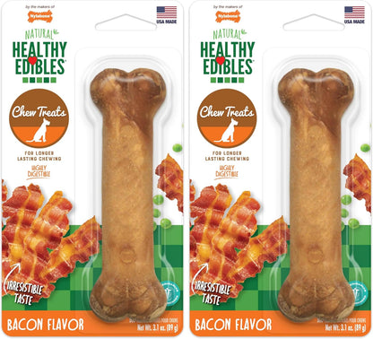 Nylabone Healthy Edibles Natural Dog Chews Long Lasting Roast Beef Flavor Treats for Dogs, Medium/Wolf (2 Count) - Image 15