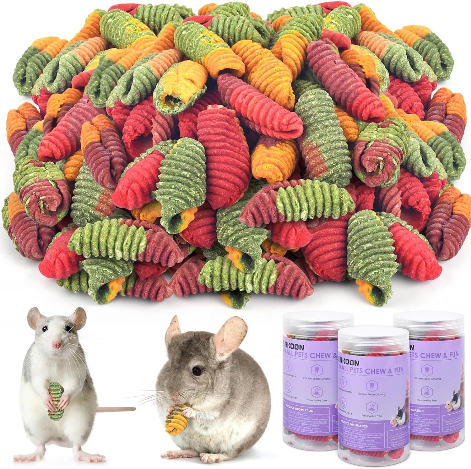 Erkoon small animal crunchy snacks close up texture view