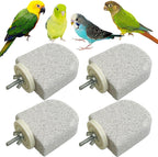 PINVNBY 4 PCS Bird Perch Stands Parrot Calcium Perch Beak Grinding Stone Foot Claws Trimmer Parakeet Platform Parrot Chewing Toys for Small Medium Cockatiel Conure Lovebird Finch - Image 1